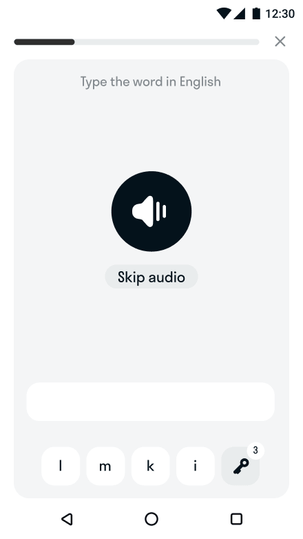 Skyeng mobile interface on Android